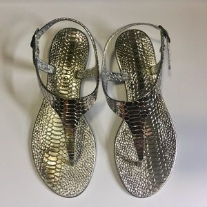 NEW Rampage Gunmetal Sandals Size 7